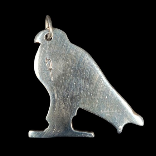 20er Jahre Ägyptischer Art Deco Revival Silber Handelsgewicht Horus Anhänger 31 Gramm - Bild 3 von 6