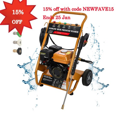 #ad Gas Pressure Washer 212CC Gas Powered Washer 3950 PSI 2.6 GPM With 5 nozzles $278.99