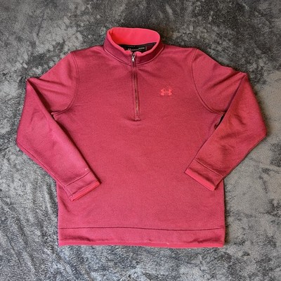 Under Armour Storm 1/4 Zip Fleecepullover Cold Gear rot Herren Gr. Medium #34