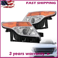 For 2011-2015 Ford Explorer Headlights Headlamps Light Left+Right 11 12 13 14 15