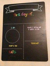 First Day/Last Day Of School Chalkboard Sign Double Sided 12x16
