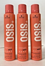 3 PACK Schwarzkopf Osis+ Grip Extra Strong Mousse, 6.76oz / 200ml