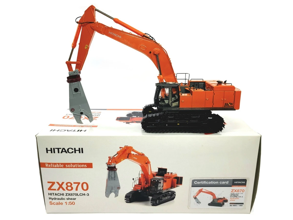 Orange 1:50 Excavator Contemporary Manufacture Diecast