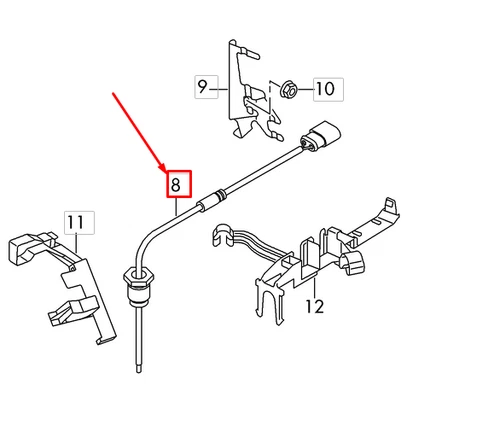NEU AUDI A4 B9 ABGASTEMPERATURSENSOR 8W0906088R ORIGINAL - Bild 11 von 12