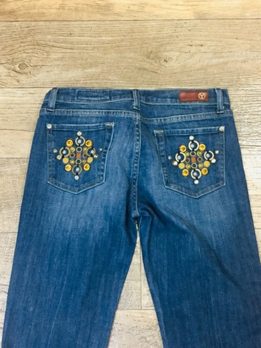 Denim Dark Wash Blue Bootcut Pants | eBay