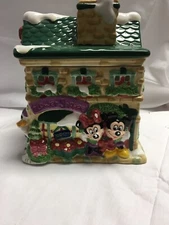 Disney Welcomes 2000 FTD Flower Shop Cookie Jar Votive Light House Mickey Mouse