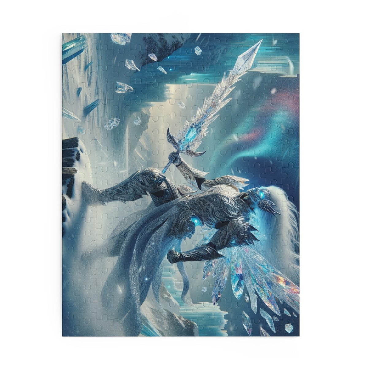 Puzzle (120, 252, 500-Piece) Glacial Crystal Valkyrie Digital Art