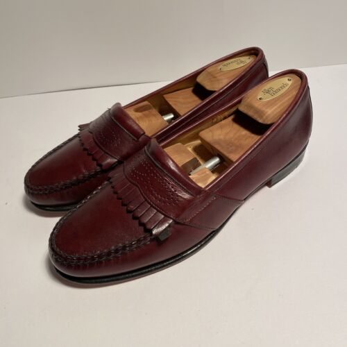 Mocasines Footjoy Borla Hombre 10 1/2 D Cuero Marrón Hecho en EE. UU. De Colección - Imagen 2 de 6