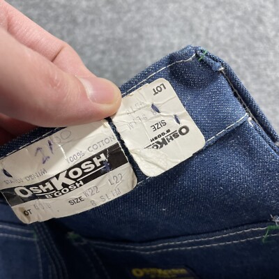 VINTAGE 60s 70s Oshkosh B'gosh Denim Carpenter Jeans Youth