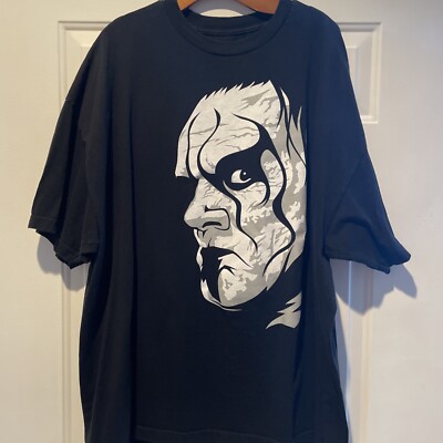 WWE Authentic STING Wrestler Wrestling Black T Shirt Mens 3XL | eBay