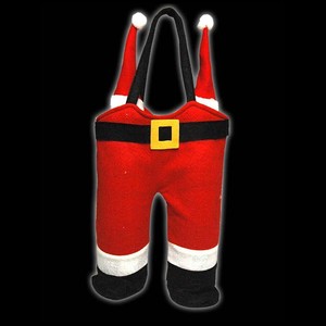 Details About Novelty Christmas Double Bottle Bag Dp Elf Or Santa Trouser Design