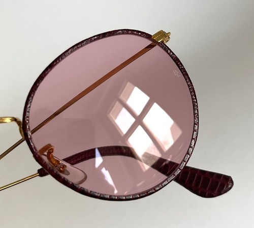 Pelli vintage originali Ray-Ban B&L USA rosso rotondo - Foto 6 di 6