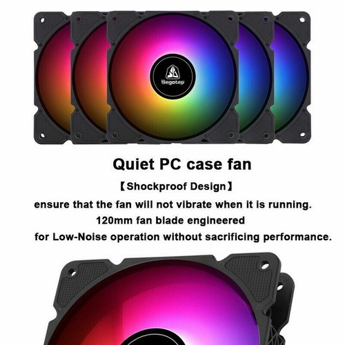 Segotep 120mm PC Case Cooler 5V 3Pin ARGB Radiator Aura Sync Cooling Fan Slient - Picture 7 of 12