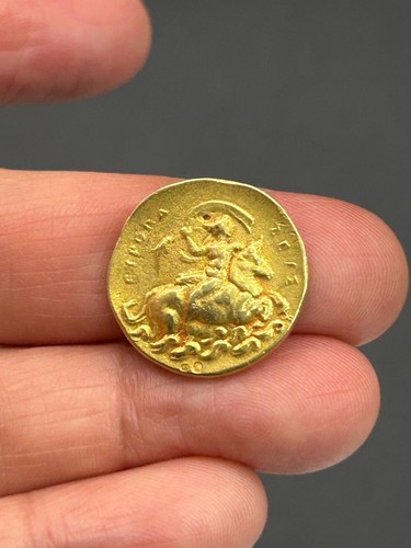 (7,58 g) Autentica moneta greca labirinto di Minotauro di Cnosso moneta oro 19k rara! #P90 - Foto 13 di 22