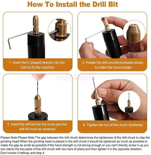 DIY Micro Mini Electric Aluminum Hand Drill USB Powered Engraving Jewelry Craft - Picture 5 of 17