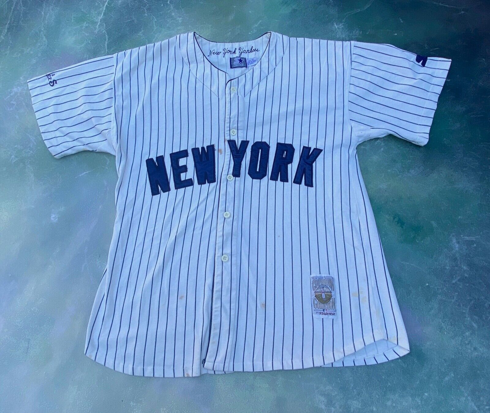 Whitey Ford signed Cooperstown Collection New York Yankees Starter Jersey  (PSA)