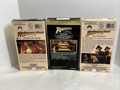 Indiana Jones Original Trilogy Raiders, Temple & Crusade VHS 1981, 1984 & 1990 - Picture 5 of 24