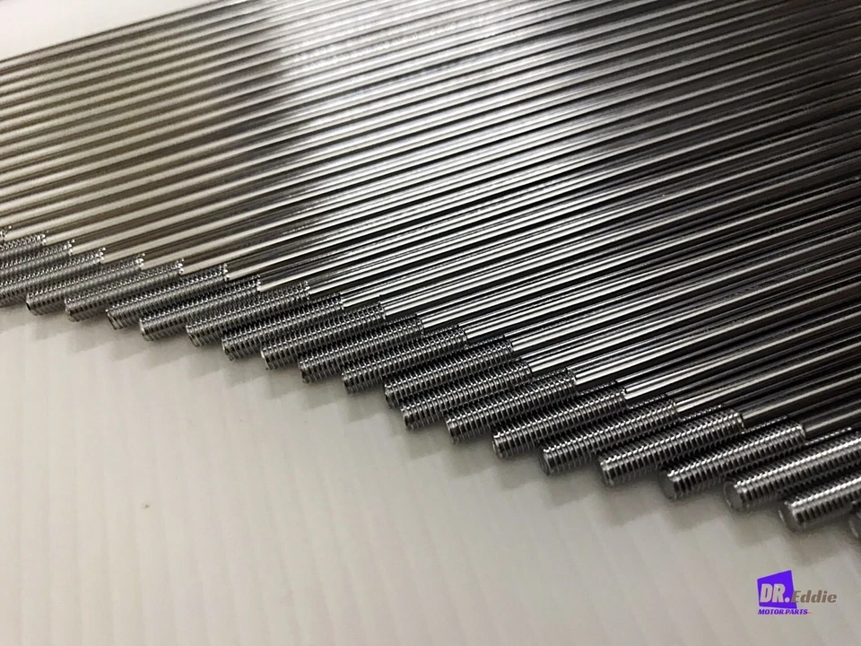 Fit KAWASAKI KH500 A8 1976 FRONT + REAR SPOKE SET CHROME 72Pcs.  #BI5042# - Изображение 3 из 4