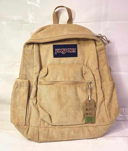 JanSport Cross Town Plus Remix 17" Backpack - Travertine Corduroy Tan - Picture 2 of 7
