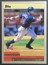 2000 Topps Baseball #4 Manny Ramirez Cleveland Indians Jumbo Box Topper