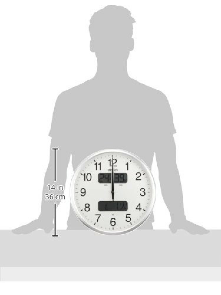 SEIKO Wall clock Radio Wave Analog Silver Metallic KX383S SEIKO Wall clock Radio Wave Analog Silver Metallic KX383S
