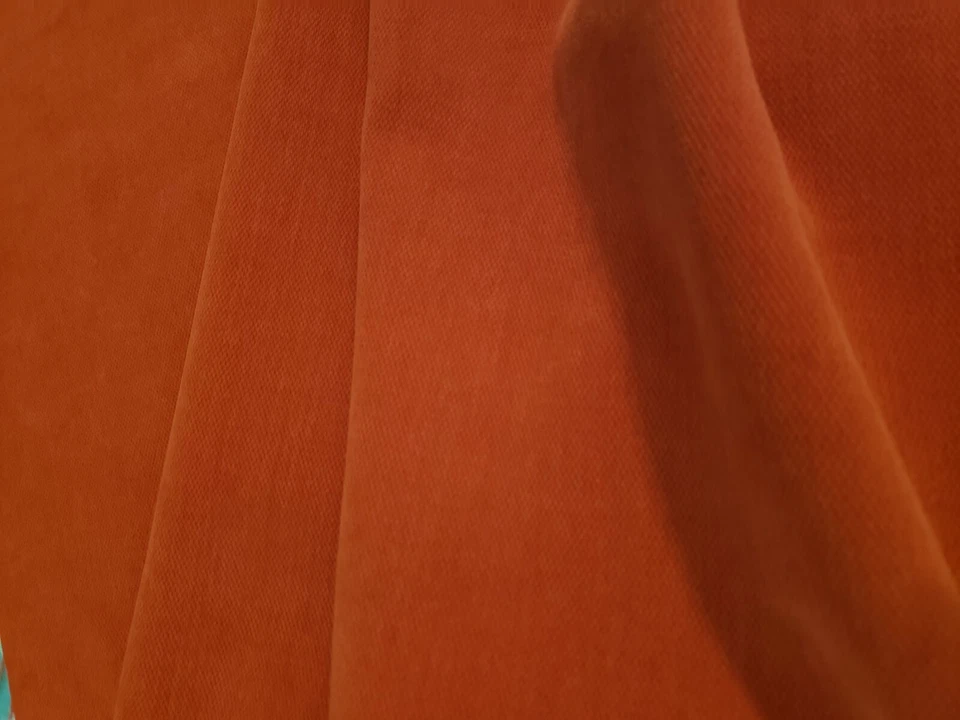 Sarga suave cepillada naranja mandarina 1,5 yardas. TELA REMANENTE DE ALGODÓN Foto 2 de 3