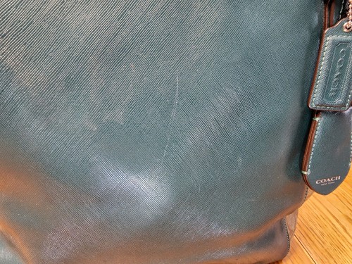 Coach Peyton Beuteltasche beschichtetes Canvas Saffiano RACING GRÜN 378 $ - Bild 8 von 15