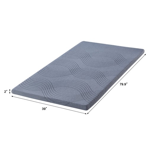 VECELO Mattress Topper Gel Memory Foam Cooling Mattress Pad Comfort Breathable - Picture 15 of 19
