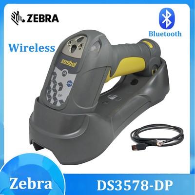 Symbol DS3578-DP 2D USB Bluetooth Cordless Barcode Scanner with Cable  & Cradle