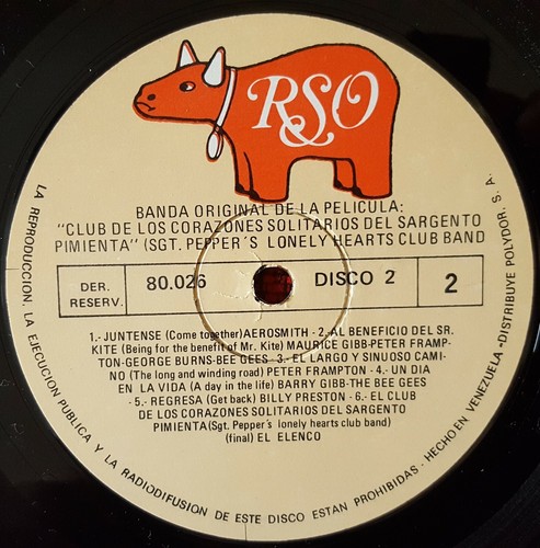 SGT. PEPPER'S LONELY HEARTS CLUB BAND *OST* Venezuela LP BEE GEES Peter Frampton - Picture 6 of 7