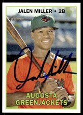 2016 Topps Heritage Minor League Jalen Miller Auto Augusta GreenJackets #82
