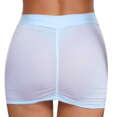 Women Bodycon Party Skirt Sexy Mini Ruched Lingerie Tempting Underwear Hip Wrap - Picture 42 of 58