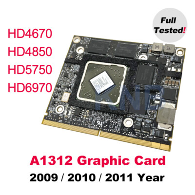 Original HD5750 HD6970 For iMac 27'' A1312 Graphic Video Card 2009 2010 2011 Year