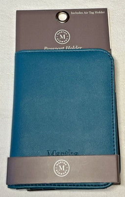 MARTHA STEWART PASSPORT HOLDER TEAL TRAVEL WALLET