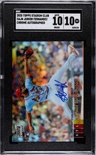 2020 Topps Stadium Club Chrome Junior Fernandez Rookie SGC 10 w/10 AUTO RC