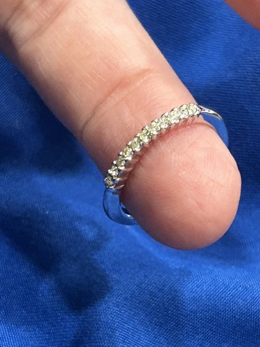 18k Heavy Gold Electroplated Stamped Ring With Cubic Zirconia Size 6 - Imagen 4 de 12