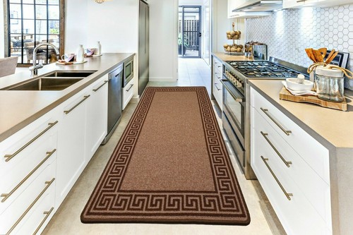 Non Slip greeky Runner Rug Living Room Carpet Bedroom Hallway Kitchen Floor Mat - Picture 5 of 68