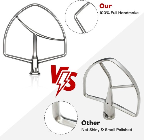 InnoMoon Stainless Steel Paddle Attachment for KitchenAid Mixer, As KitchenAid - Picture 4 of 7