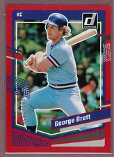 2023 Donruss Baseball Base Holo Red #185 George Brett (Royals)/2023