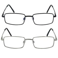 Reading Glasses Readers Metal Deluxe Round Frame Business Occasion Men