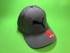 PUMA Stretch Fit Adult Hat Size S/M Gray w/Black NEW
