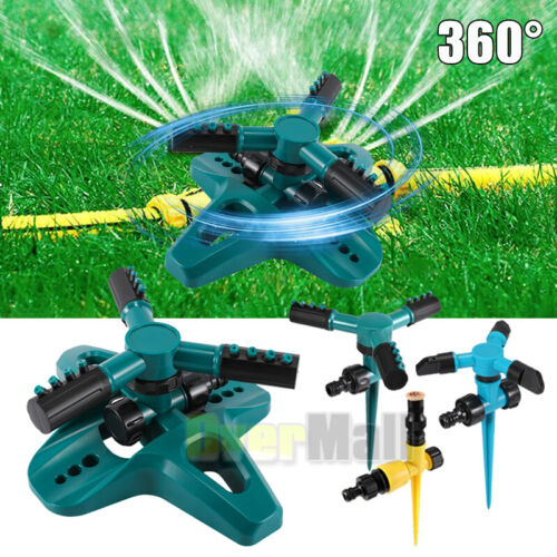Garden Lawn Sprinkler 360°Auto Spray Grass Watering Irrigation System Patio Yard