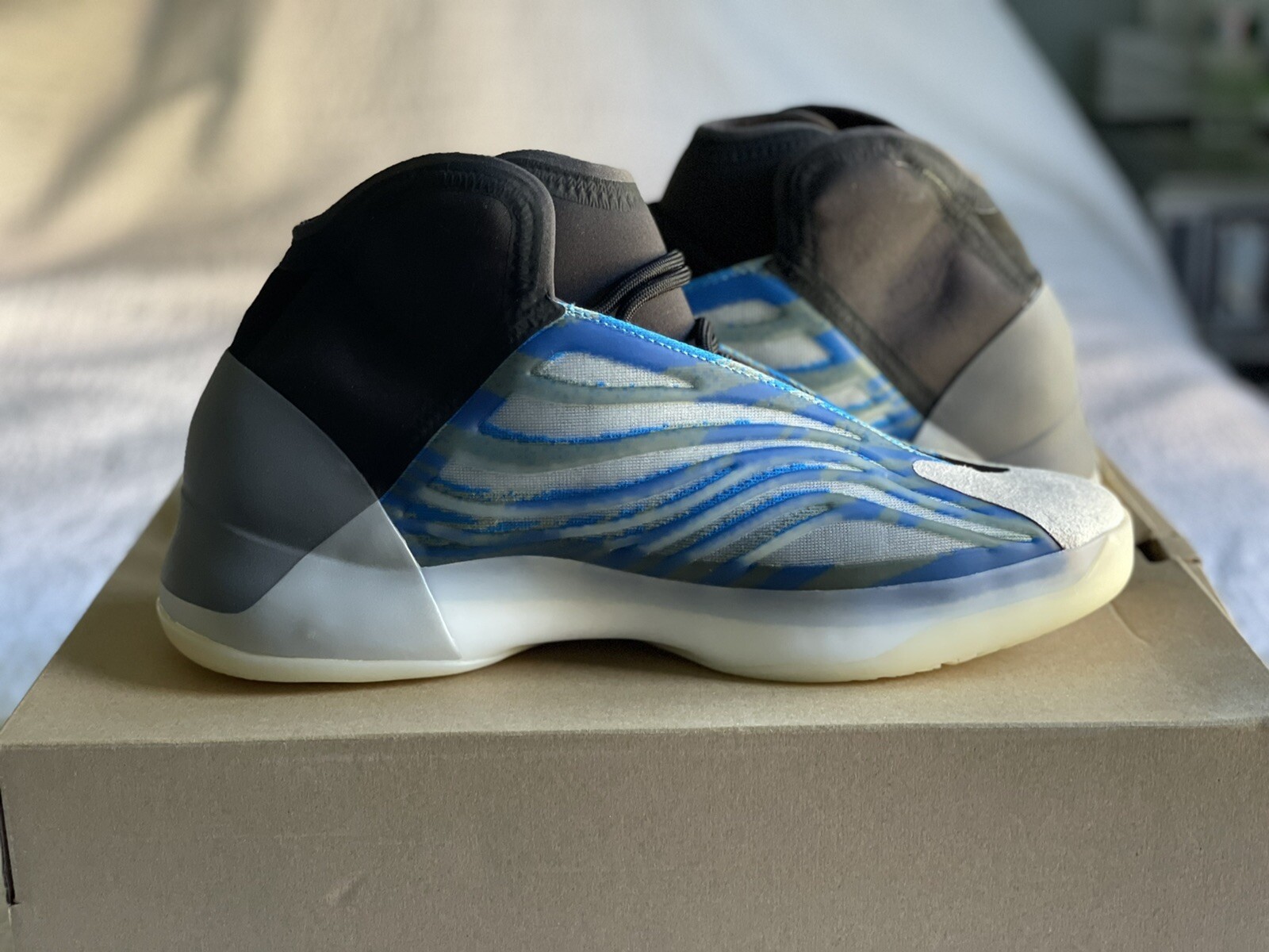 Adidas Mens Yeezy QNTM 'Frozen Blue' Shoes 13