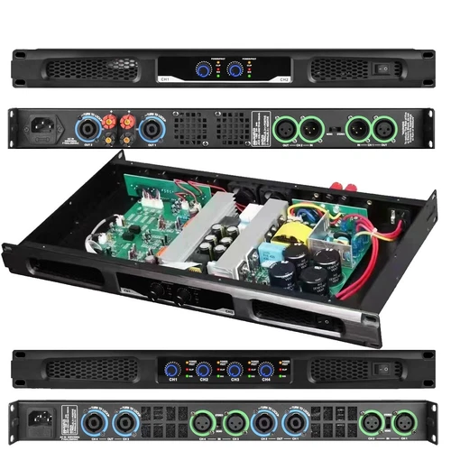 Pro 2 - 4 Channel Digital Power Amplifier 5200W High PreAmp Drive Speaker 1U 19" - Picture 1 of 14