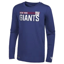 New Era NFL Men's New York Giants Blitz Long Sleeve Performance Tee