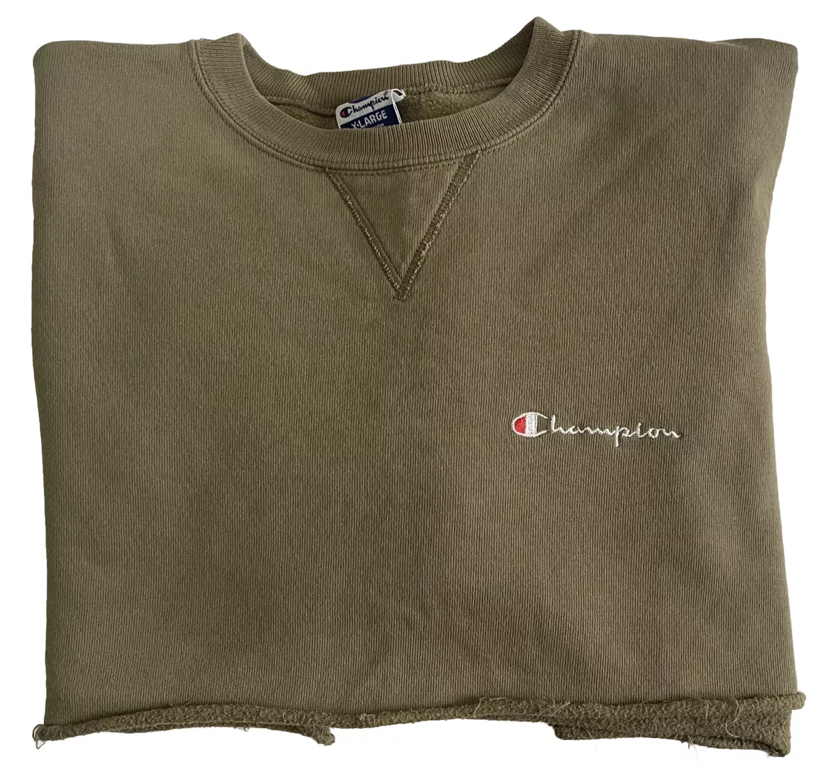 Army green champion sweatshirt hot sale