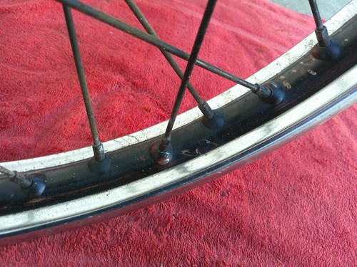 Vintage BSA 21" FRONT WHEEL 8" HALF WIDTH HUB B31 B33 ZB 32 34 Gold Star A7 A10 - Picture 11 of 23