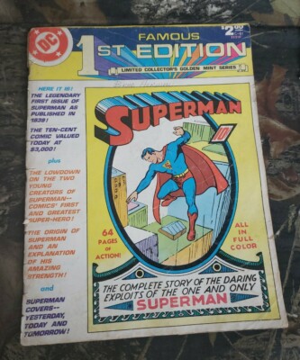 Famous First Edition Vol. 8  C-61 Superman #1 DC Comics Book 