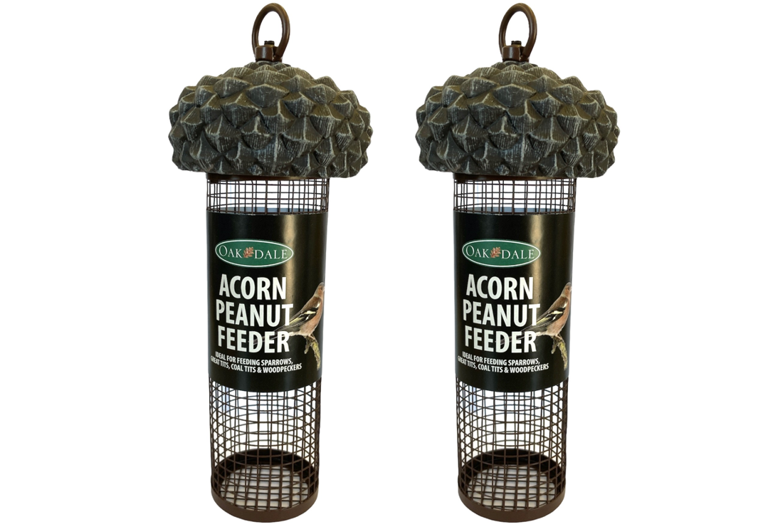 Oakdale Acorn Peanut Bird Feeder - Twin pack deal