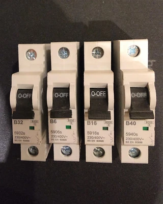 MK Single Pole MCB's 40A, 32A,16A, 6A Type B !NEW! 5940s, 5932s, 5916s, 5906s